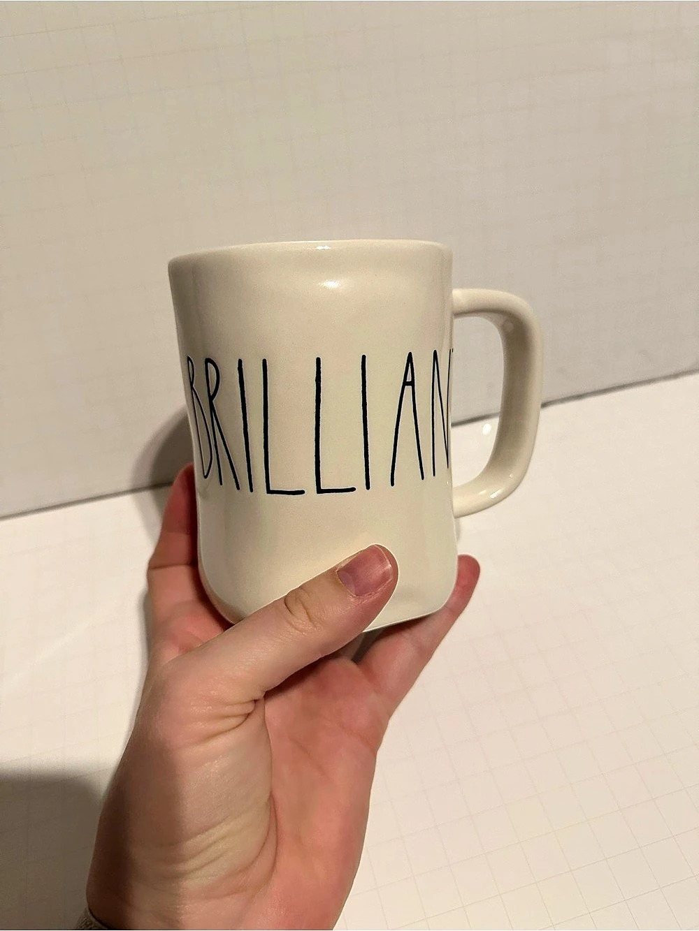 Rae Dunn Artisan Collection "Brilliant" Cream Mug